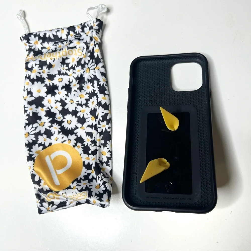 Loopy Case iPhone 11 Pro Daisy Floral Glossy Righty w Pouch Grip Case